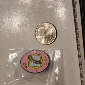 Tomagatchi pink enamel pin - pride - cute
